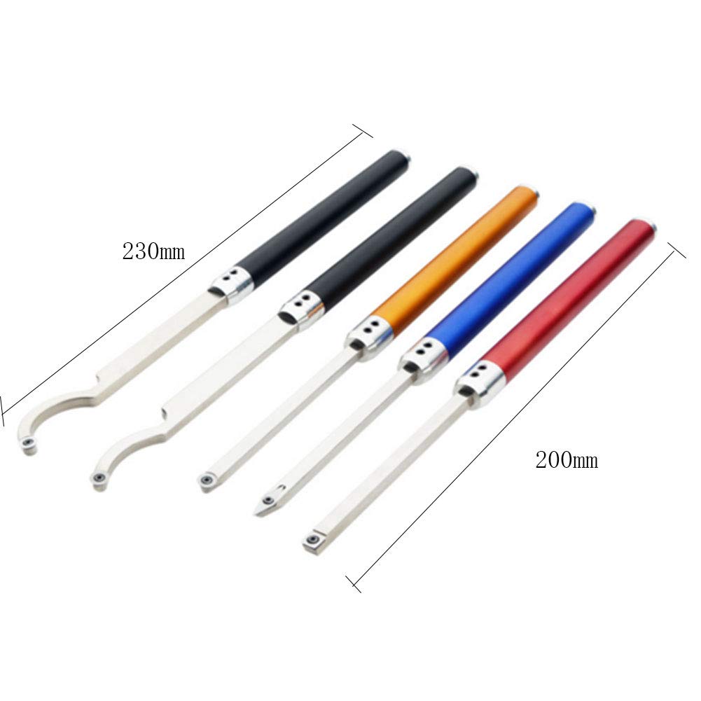 Scalpelli, Set di Utensili for tornio Utensile da troncatura Intercambiabile con Manico in Alluminio Utensile for Finitura tornio in Acciaio for hobbista del Legno o Fai da Te o Falegname