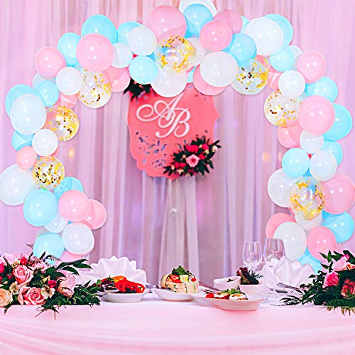 Image of GrandShop Rubber Balloon Arch Decoration Kit (Blue, Pink, White) -112 Pieces