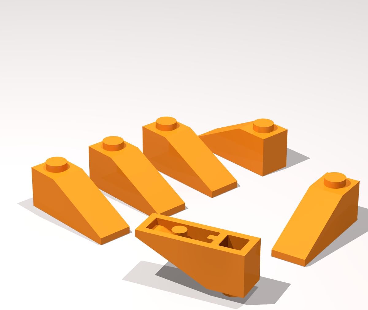 Classic Building Slope Bulk, Slope 33° 3x1 200 Piece, Compatible with Lego Parts and Pieces:(Colour:Green)