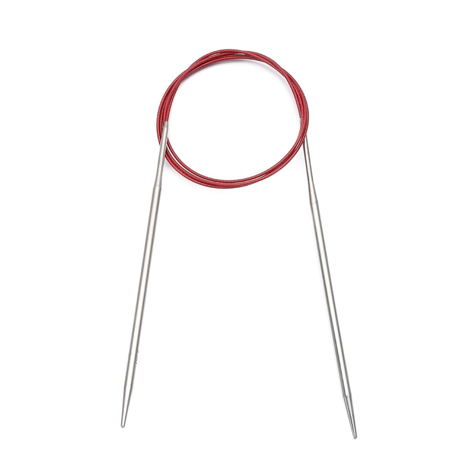 Knitting Needles 80/100cm Stainless Steel Circular Needle Round Weaving Knitting Needles Handmade Crochet Hook DIY Crafts Household Sewing Pins(40cm-8mm)