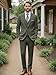WEEN CHARM Suits for Men,3 Piece Slim Fit Suit Set with 2-Button Blazer,Vest,Pants,Tuxedo for Wedding,Prom,Party,Business Olive Green