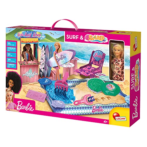 Liscianigiochi Barbie Surf & Sand con muñeca incluida-Juego Creativo para niñas a Partir de 4 años (91966), Color Turquesa