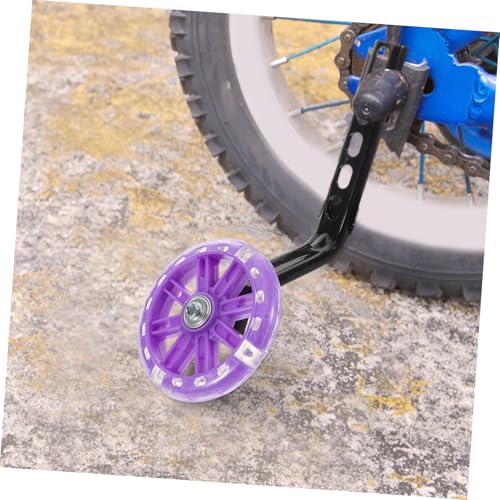 1 par de ruedas de entrenamiento para bicicleta con función de parpadeo silencioso y kit estabilizador de alta resistencia para ciclismo seguro y estable compatible con bicicletas miniatura 4