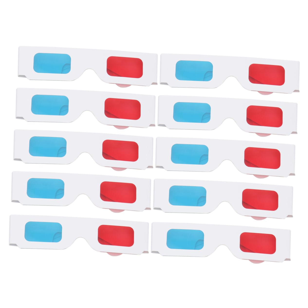 Angoily 10pcs Lightweight Cardboard Eyewear for Movies and Home Use Compatible Videos Safe and Comfortable Design