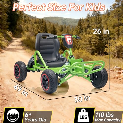 Image of POSTACK 24V Kids Go Kart, 24V Ride on Toy for Big Kids