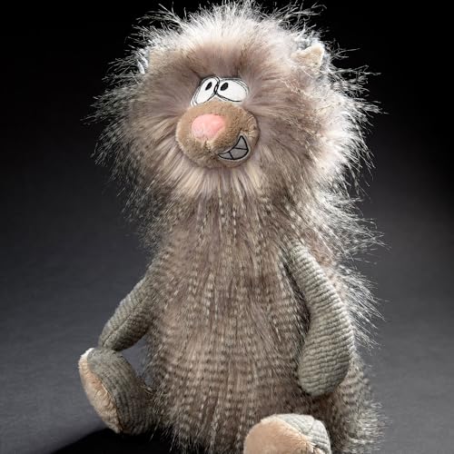 sigikid 39860 Plüschtier Kiez Monz, BeastsTown für Kinder und Erwachsene zum Sammeln, Schenken, Spielem, Schmusen, Grau/Katze