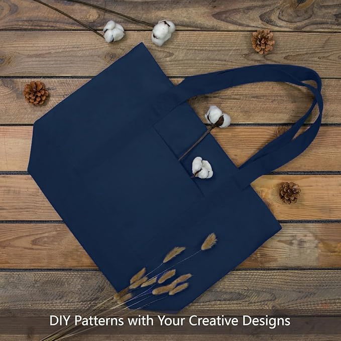 Image of 19x15 Inch Large Canvas Tote Bag | 100% Organic Reusable 330 GSM Cotton Handbag With Zipper Closure and Front Pocket for Shopping, Daily Use, Travel, Grocery, Gifting, Office and Storage