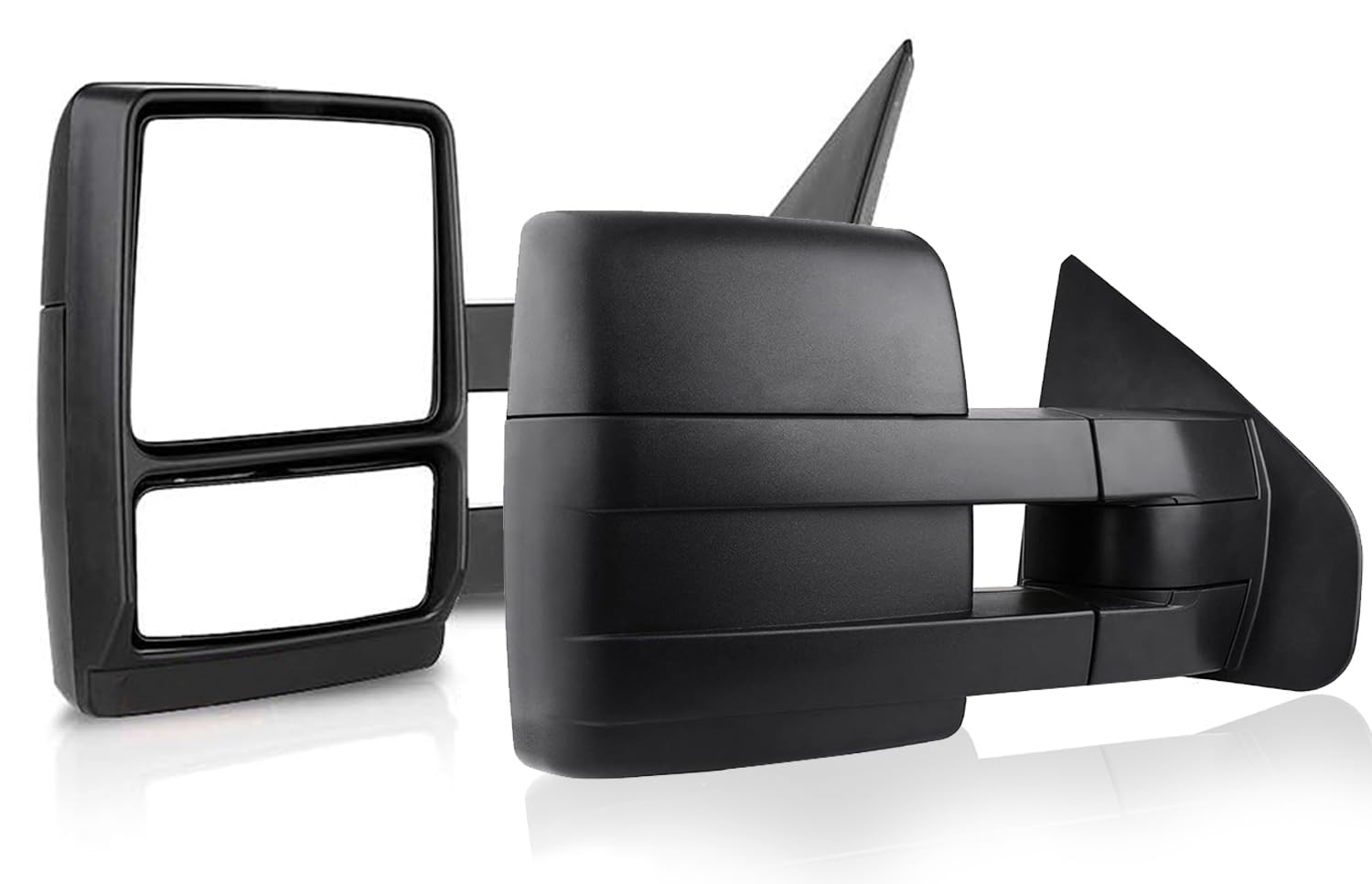 Perfit Zone Towing Mirrors Replacement Compatible With Ford F150 2004-2014 Manual Black Pair Set