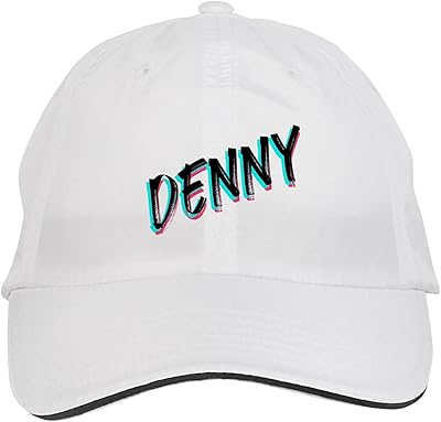 Makoroni - Denny Name Hat Adjustable Cap, DesG16 White