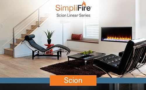 Simplifire Scion 78" Clean Face Linear Electric Fireplace - Black, Sf-Sc78-Bk #TOP6