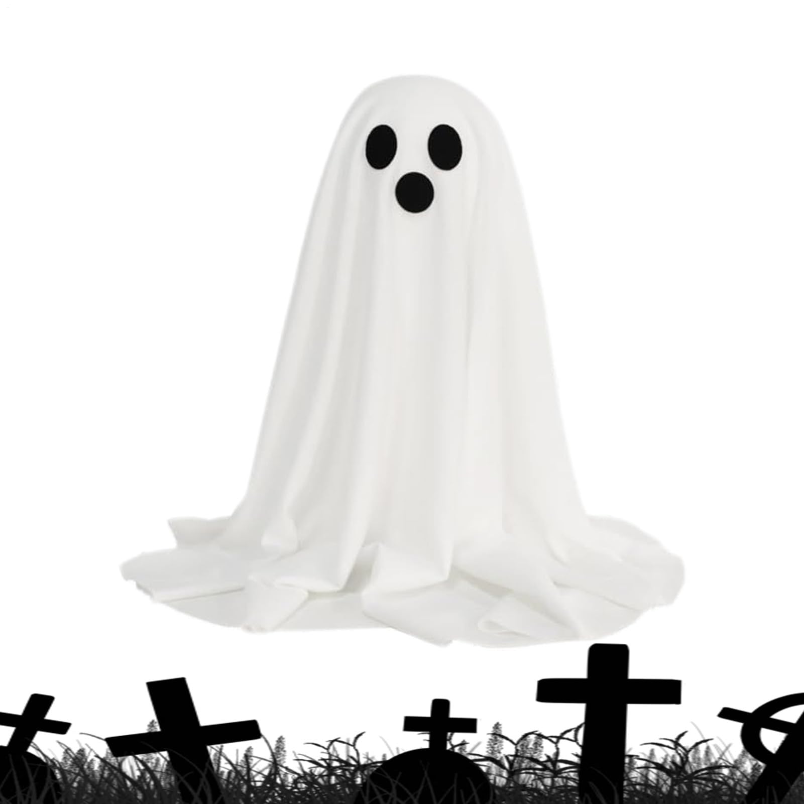 Fantôme d'Halloween lumineux en statue esthétique pour pose sur table