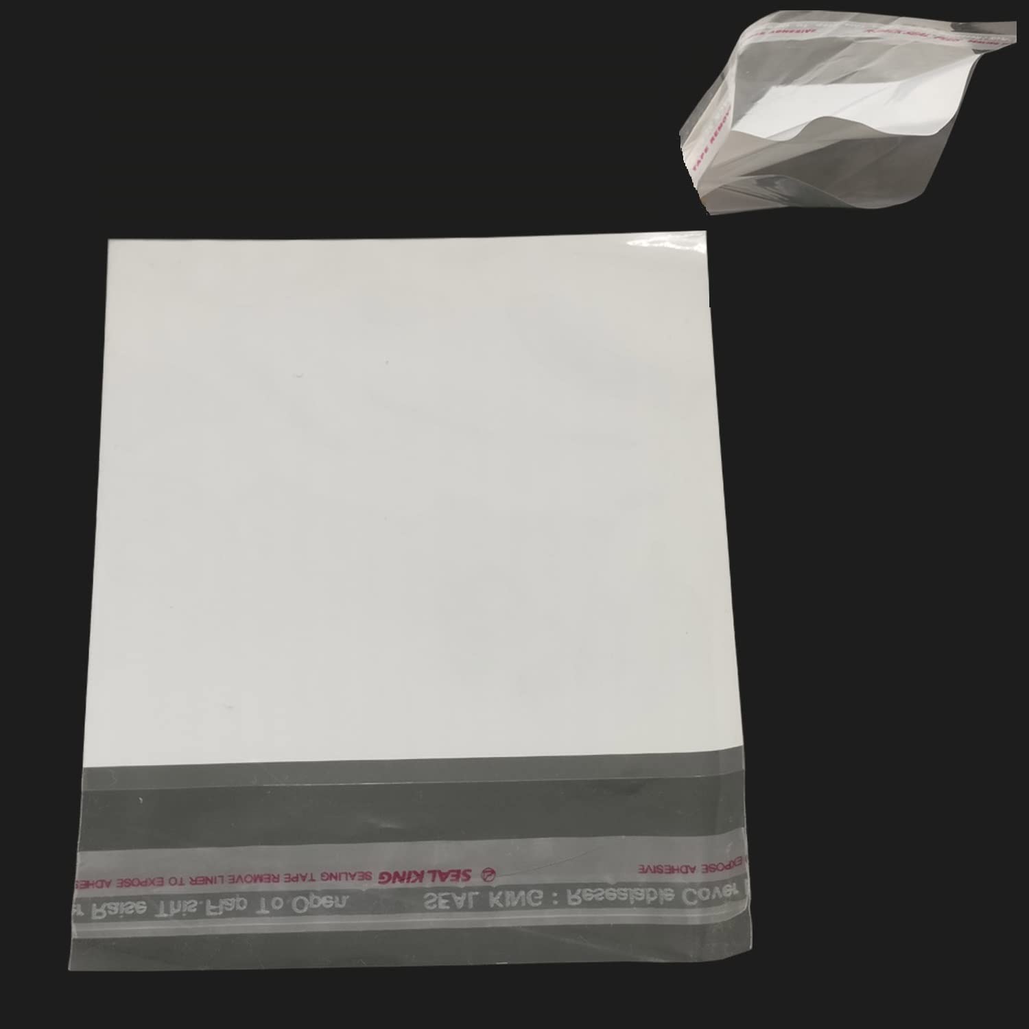 Aumni CraftsBOPP Cellophane Self Adhesive Pouches (100 PCs) 5.75x7.5 Inch White With 2 Sides Multipurpose Packing Bags Covers