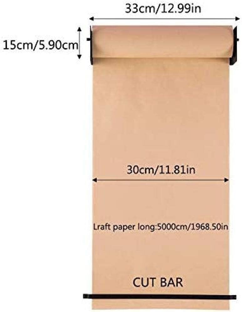 Distributeur de papier kraft avec support mural pour bureau
