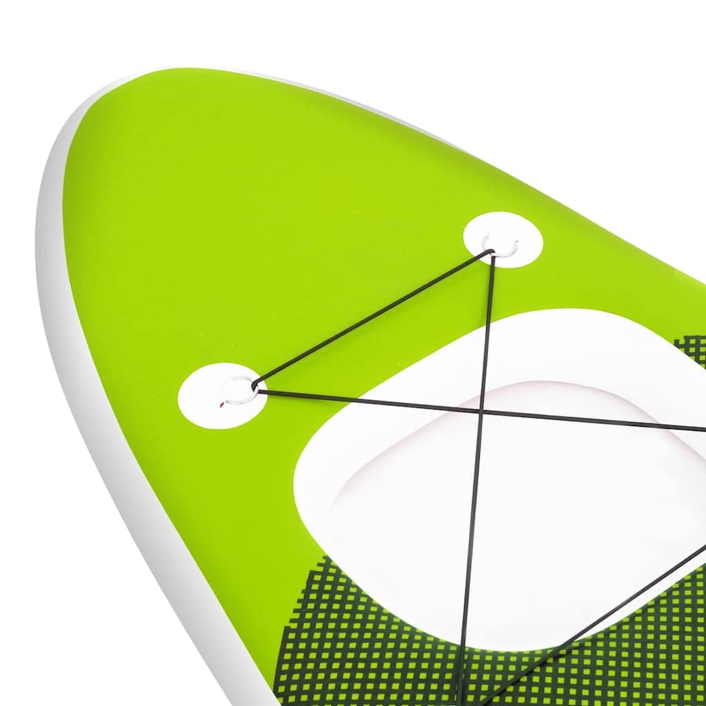 vidaXL Juego de Tabla Paddle Surf Inflable Verde 300x76x10 cm