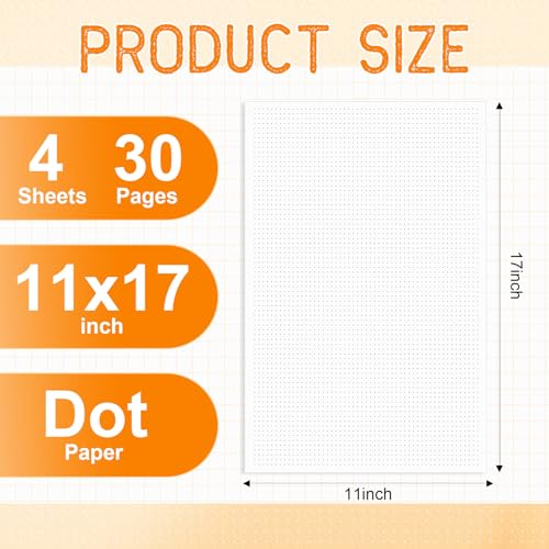 Blocs de notas de puntos con papel grueso Eaasty 11x17 para esbozos sin traspasos 2