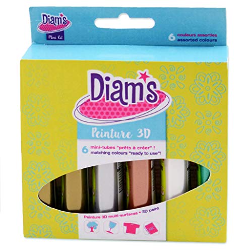 Diam's 3D Mini - Set di 6 pitture Total Metal