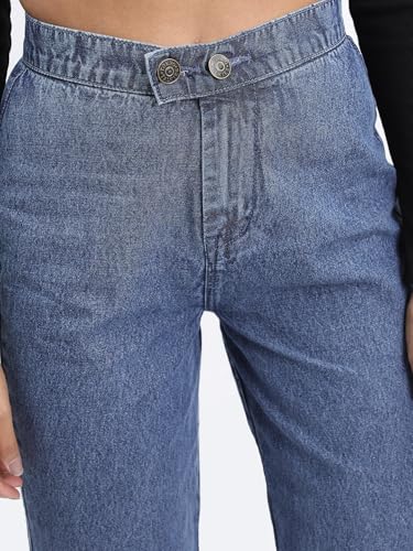 Image of Tokyo Talkies Women's Straight Fit Cropped Jeans| Mid-Rise| Jeans Pant
