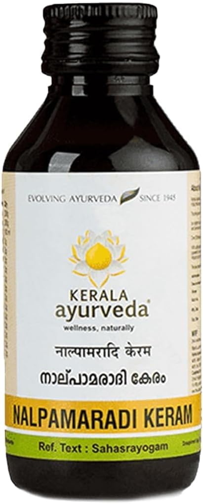 Ayurveda Nalpamaradi Keram | Ayurvedic Tan Removal & Pigmentation Oil for Face & Body | Turmeric Oil for Glowing Skin & Radiance | 200 ml