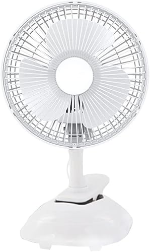 Ventilador de 6 pulgadas con 2 velocidades de inclinación ajustable, clip 2 en 1 y ventilador de mesa con clip personal para el hogar, oficina,