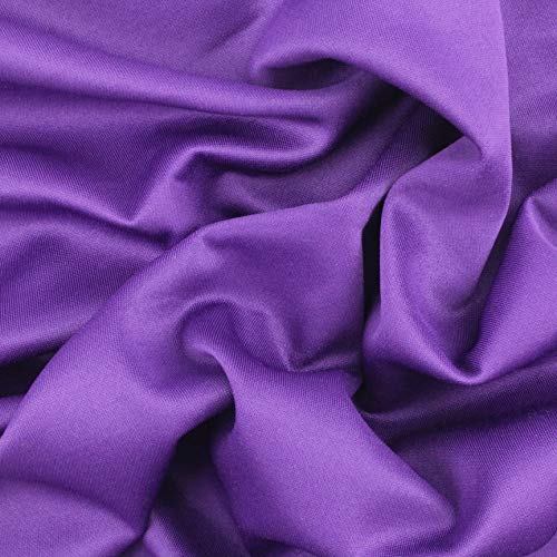 ALMACENES CASA ANGEL Tejido Neopreno O Scuba Opaco, SOSTENIDO, con Cuerpo, Muy Suave Y con CIERTA Elasticidad Gracias AL Porcentaje DE Spandex con 150cm DE Ancho por Metros (Morado, 1 Metro)
