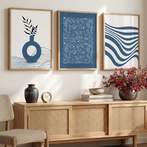 Image of HOTHOUSE Boho Painting Home Decorative Wall Art poster With Frame For Living Room Hotel Wall Decor Digital Reprint Set of 3 (19X25 inch)