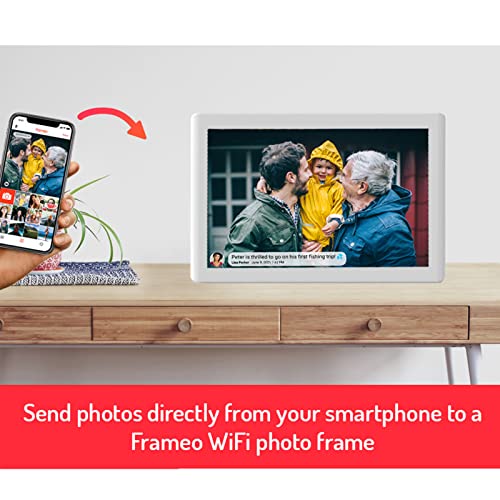 10,1-Calowa Cyfrowa Ramka Na Zdjęcia Z Wi-Fi, Wyposażona W Ekran Dotykowy Ips, Wyświetlacz O Wysokiej Rozdzielczości 800X1280, 16 Gb Pamięci I Możliwość Montażu Na Ś