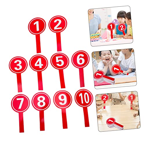 HOMSFOU 10 unidades Paddles de puntuación portátiles y numerados miniatura 3