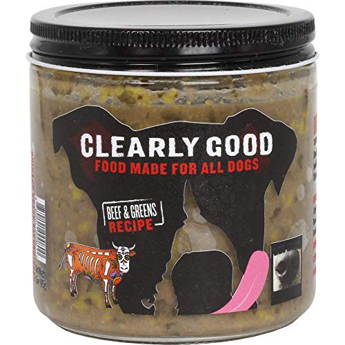 Wet Noses Clearly Good Wet Dog Food â€“ for All Pet Sizes, Breeds â€“ All-Natural Wet Dog Food â€“ Delicious Organic Food for Dogs â€“ Allergen-Free Puppy Food â€“ 15 Oz. Jar - Beef & Greens