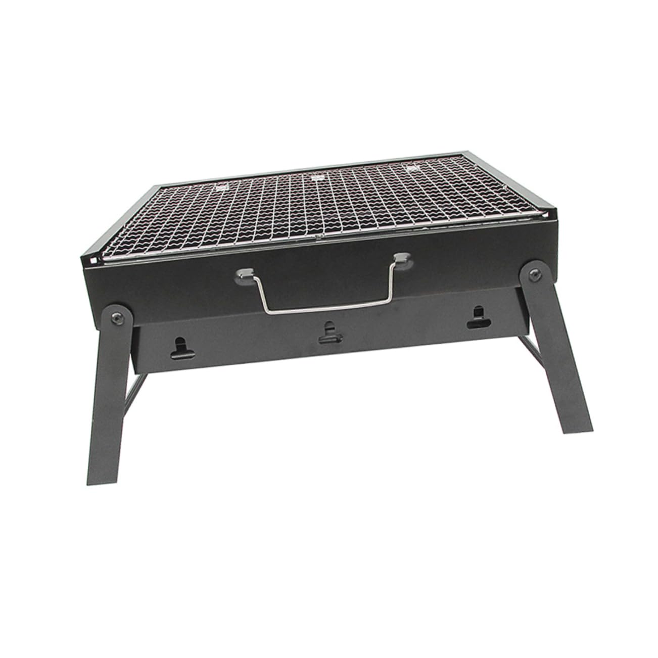 Przenośny stojak do grillowania ze stali nierdzewnej – mini składany grill do użytku na świeżym powietrzu, na kemping, do ogrodu i imprez na podwórku, trwałe, kompaktowe akcesoria do grillowania dla