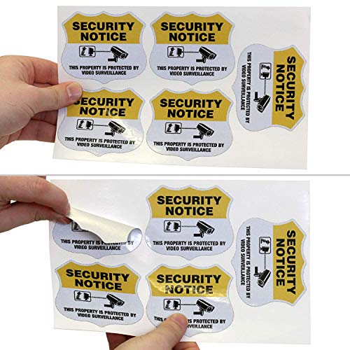 image for SmartSign “Protected by Video Surveillance” Security Notice Decal 