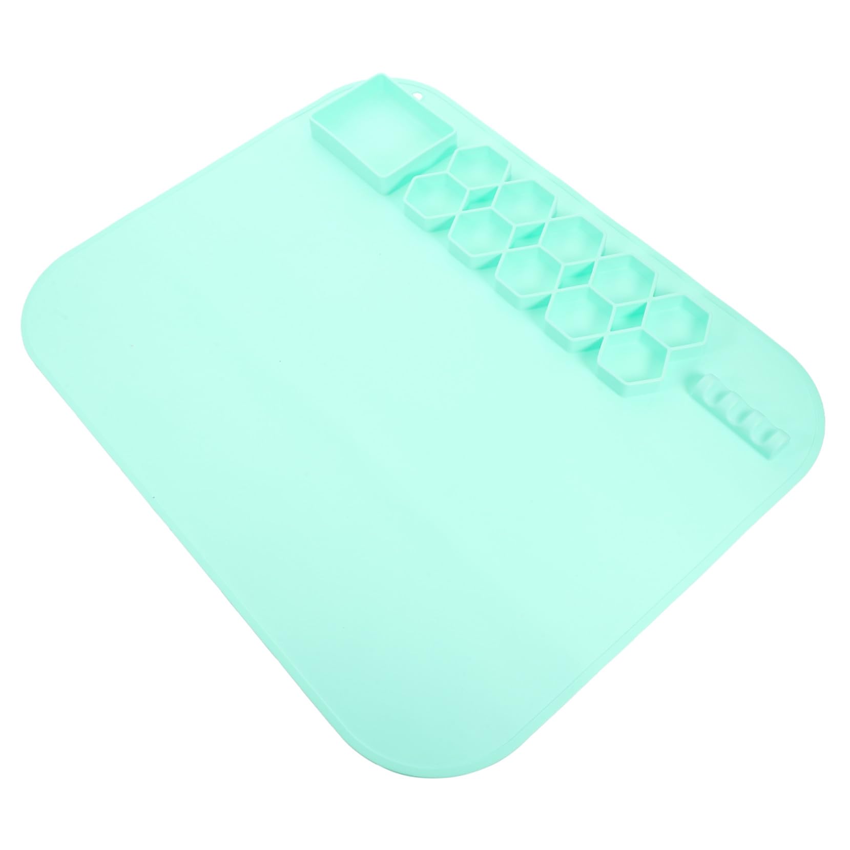 Malmatte für Kinder und Selbstgemacht Epoxidharz Silikonmatte Faltbar mit Kleinen Saugnäpfen Hellgrün Vielseitig für Aquarell und Farbmalerei Geeignet als Tischunterlage für Ton
