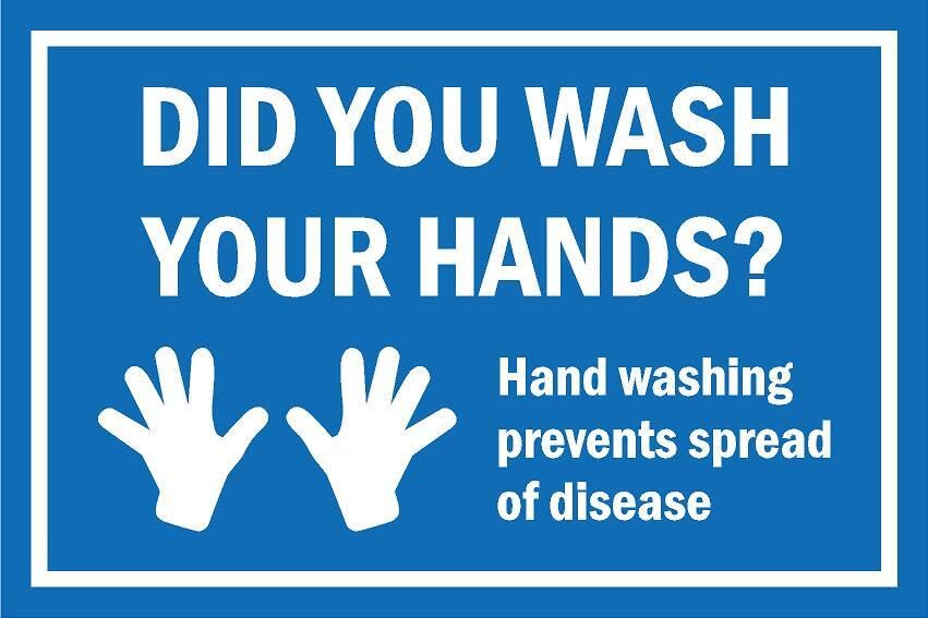 Did you wash your hands? Hand washing prevents spread of disease - 1mm flexible Plastic sign (200mm x 150mm)
