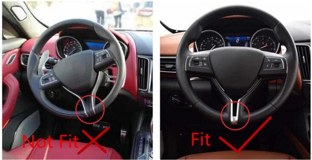 Pokrowiec na kierownicę wykończenia naklejka dekoracyjna kompatybilna z Maserati Levante 2016-2019, kompatybilna z Ghibli 2014-2019, akcesoria do wnętrza samochodu z włókna węglowego