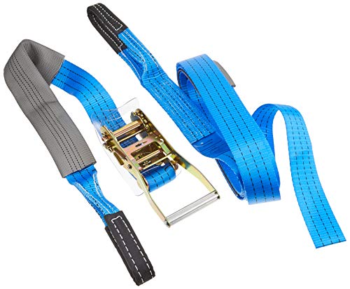 三方良し ラッシングベルト ワッカ仕様 5m/幅50mm 定格荷重2000kg ラチェットベルト Iフック ロープフック対応 ワッカ アイタイプ 固定 ラチェット式 ワッカ 50mm 5m 荷締め機 ガッチャ・簡単・荷締め作業・荷物の固定・荷崩れ防止・トラ