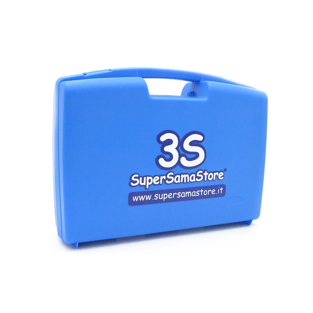 3S SuperSamaStore 2-Wege-Manometer-Satz im Koffer, Klimaanlagen-Manometer-Set für die Kältemittel R32, R410A, R407C, R134a, mit 3 Schläuchen (150 cm) mit 1/4" SAE-Anschlüssen und 2 5/16"-Adaptern