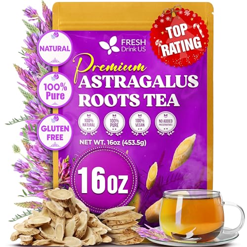Image of FreshDrinkUS, Premium 16oz Dried Astragalus Root Slices - 100% Natural Astragalus Root for Herbal Tea & Traditional Beverages - Natural, Clean Cut, No Additives. No Preservatives. Vegan