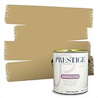 Vista 47 de PRESTIGE Pinturas de pintura exterior e imprimación en uno, 1 galón, plano, combinación comparable de Benjamin Moore* Manzanilla*