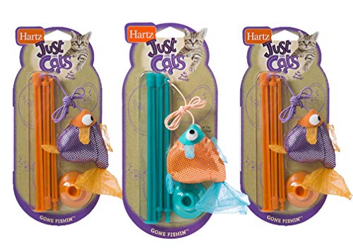 Hartz At Play Cat Toy, Gone Fishin',1 toy, Color May Vary (Set of 3)