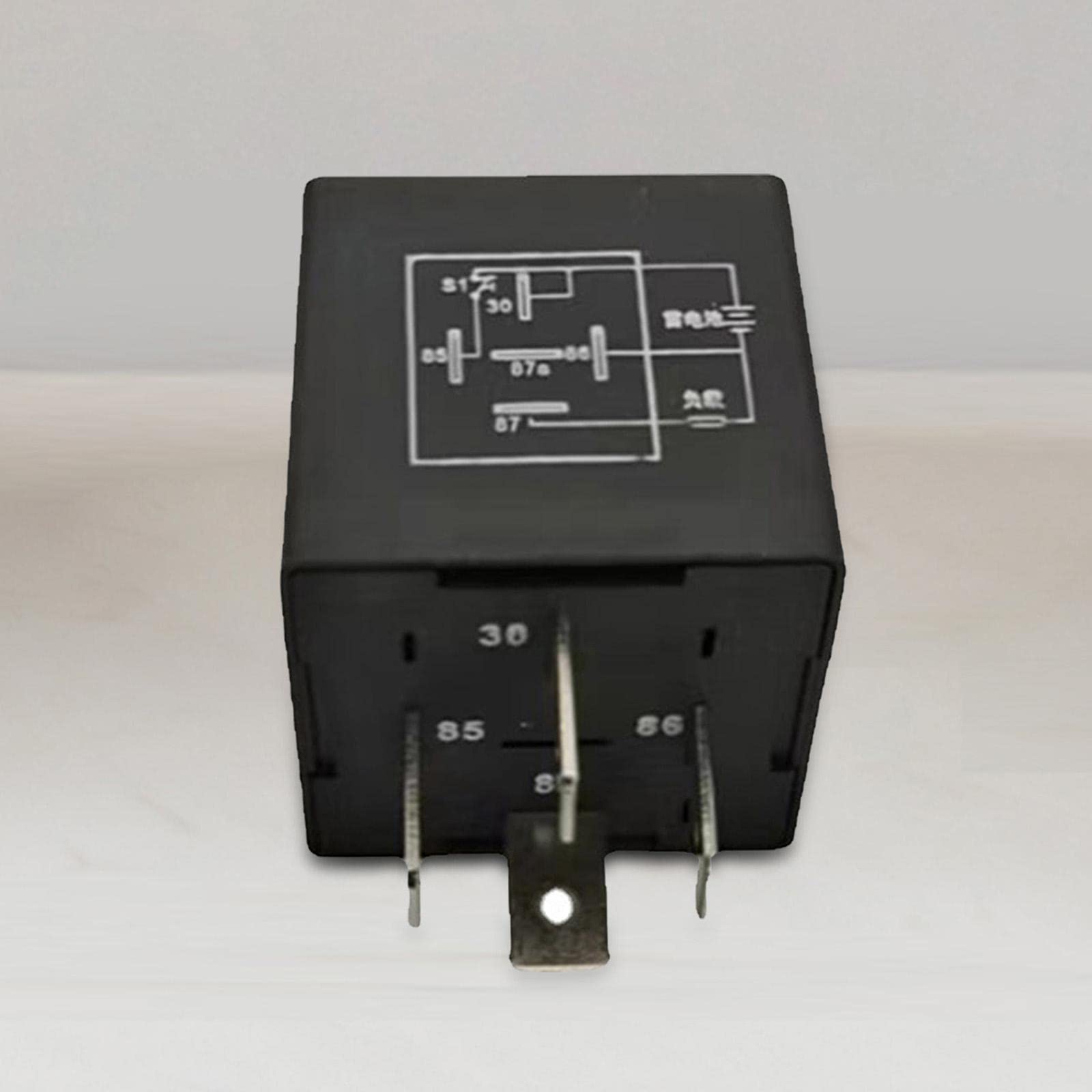Colcolo Relais temporisé 12V Interrupteur de relais de remplacement professionnel durable Relais à usage automobile Portable 4 broches pour bateaux Camion, 60 secondes
