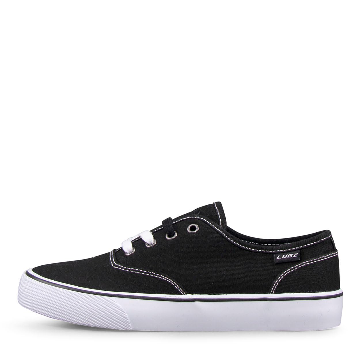 Lugz Women's Lear Classic Canvas Sneaker, Black/White, 6 UK