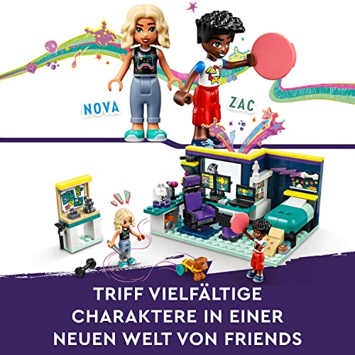 LEGO 41755 Friends Novas Zimmer Gaming Spielzeug mit Zac Mini-Puppe und Pickle der Hund, kleine Geschenke für Kinder ab 6 Jahren… – Ansicht 4