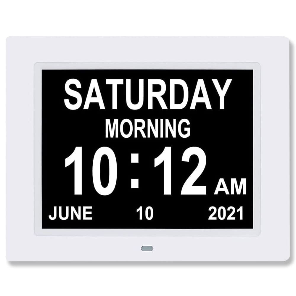 Buy 8 INCH Digital Day Clocks with 3 Medication Reminders Large Display