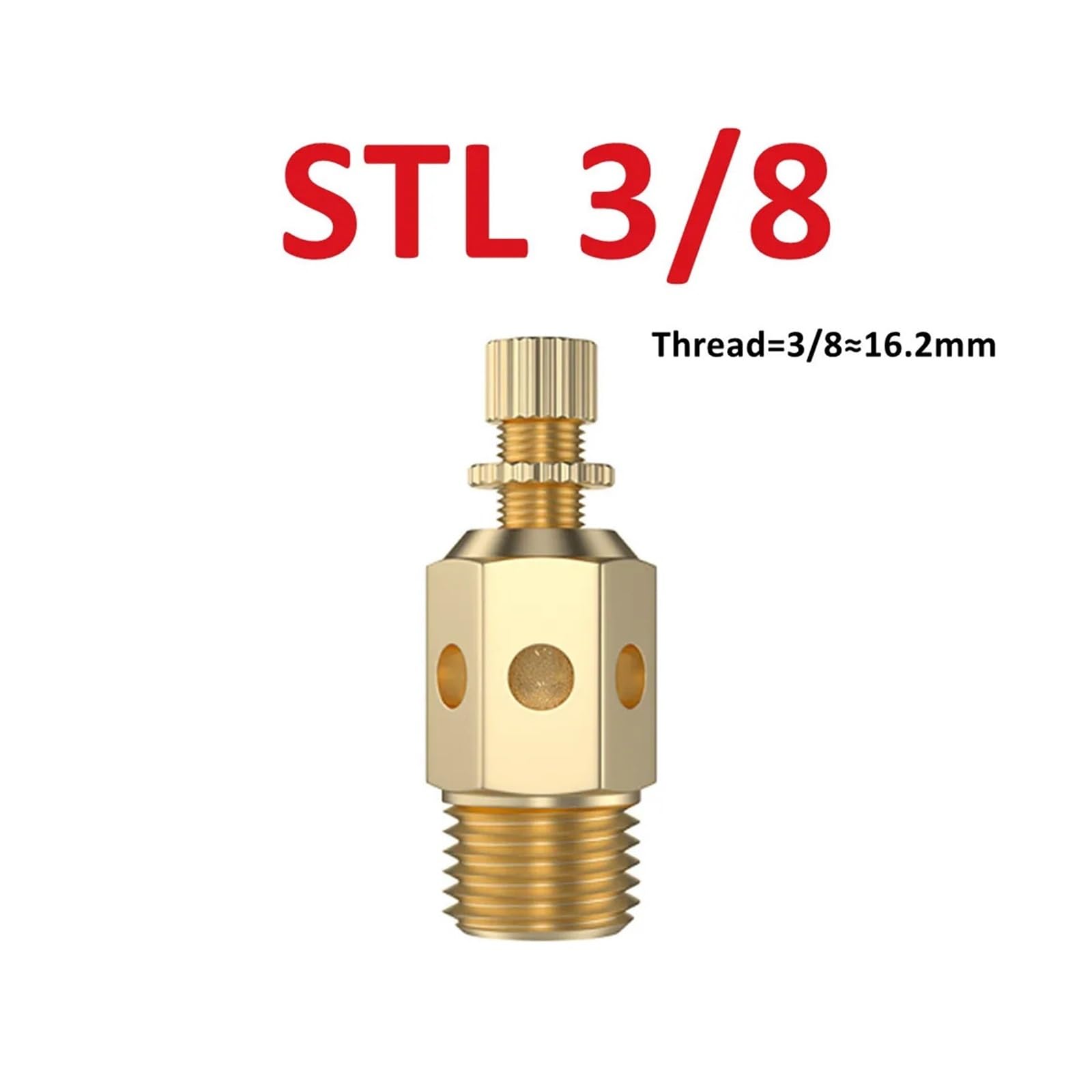 Silenziatori pneumatici in ottone Silenziatore aria di scarico con regolatore di flusso Valvola a farfalla silenziatrice Silenziatore pneumatico rapido in ottone 1/8 1/4(3l8,10PCS)