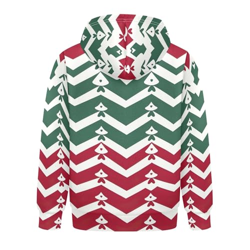 Kids Hoodies Sweaters Christmas Xmas Trees Hooded Sweatshirts with Big Pockets for Boys Girls B04002992