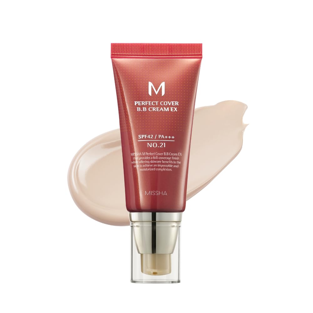 【Official】MISSHA (ミシャ) BB Cream EX No.21 Light Beige [50g] SPF42/PA+++[1.76 fl oz]