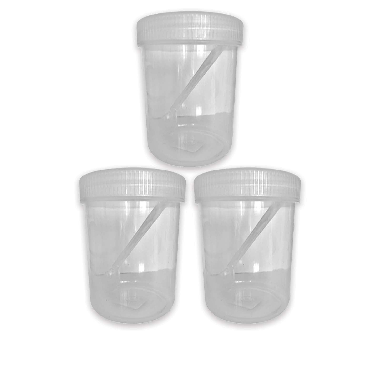 QUANTA Plastic Storage Jars with Spoon – Food Storage Containers | BPA-Free PET Clear Canisters with Screw Lids | Multipurpose Kitchen Jars for Spices, Snacks, Sweets, Coffee (Pack of 3, 1950ml)