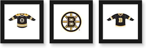Trends International Gallery Pops NHL Boston Bruins - Jersey Wall Art Bundle (3-Pack)
