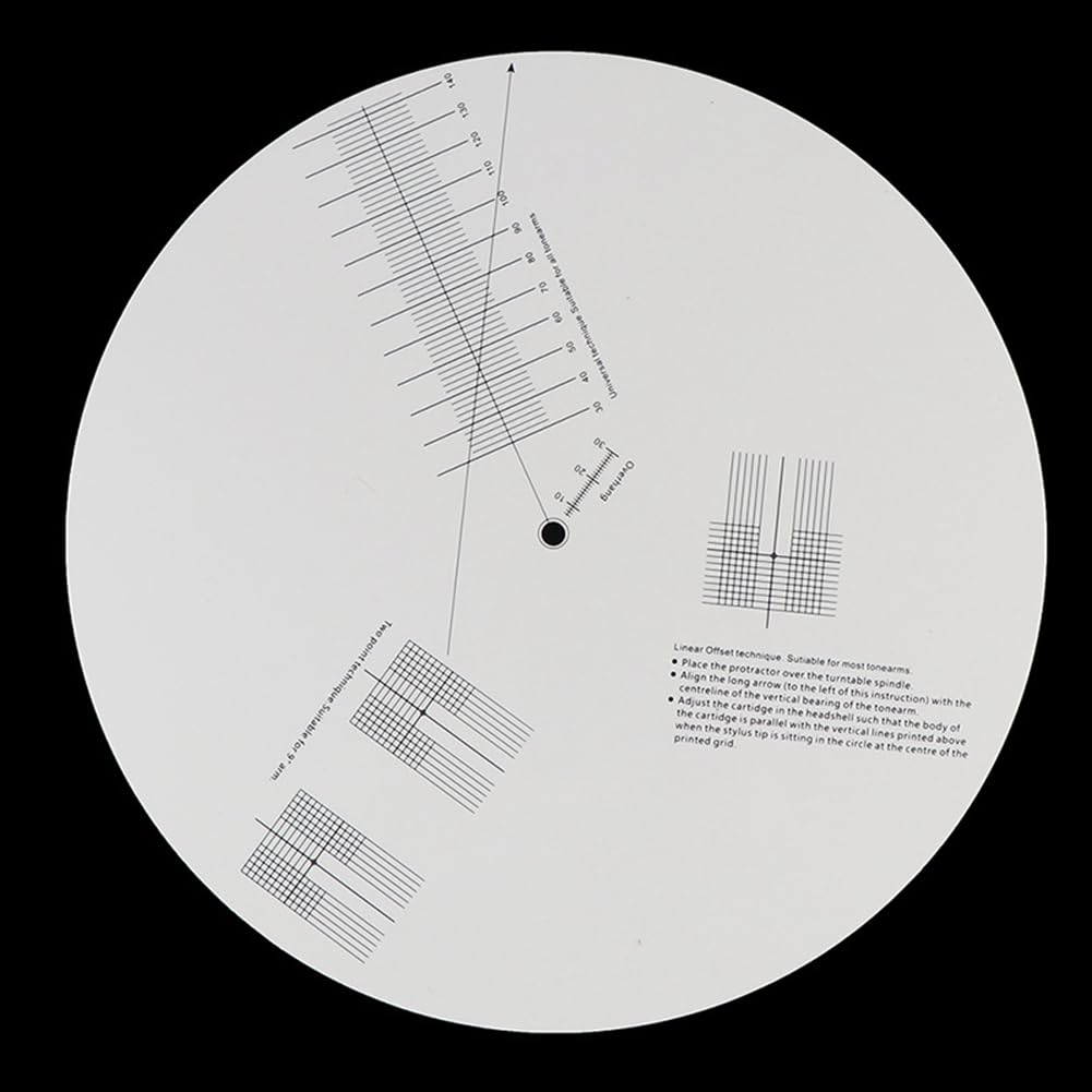 Piastra di Calibrazione in Vinile LP Anti-Scivolo per Distanza dello Strumento di Regolazione del Giradischi