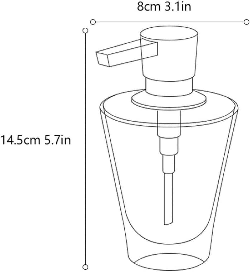 Nachfüllbare Seifenspender Acryl-Lotion-Flasche, klarer Seifenspender mit silberner Pumpe, lila, nachfüllbarer Seifenspender, 6,7 Unzen, für Küchenarbeitsplatte Für Küchenbad