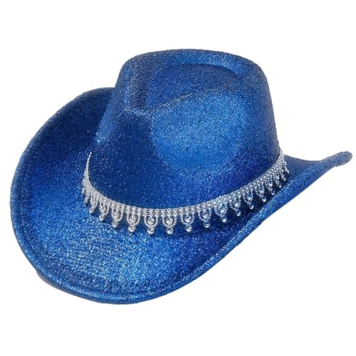 Chapeau de cowboy style western orné de strass brillants haute qualité